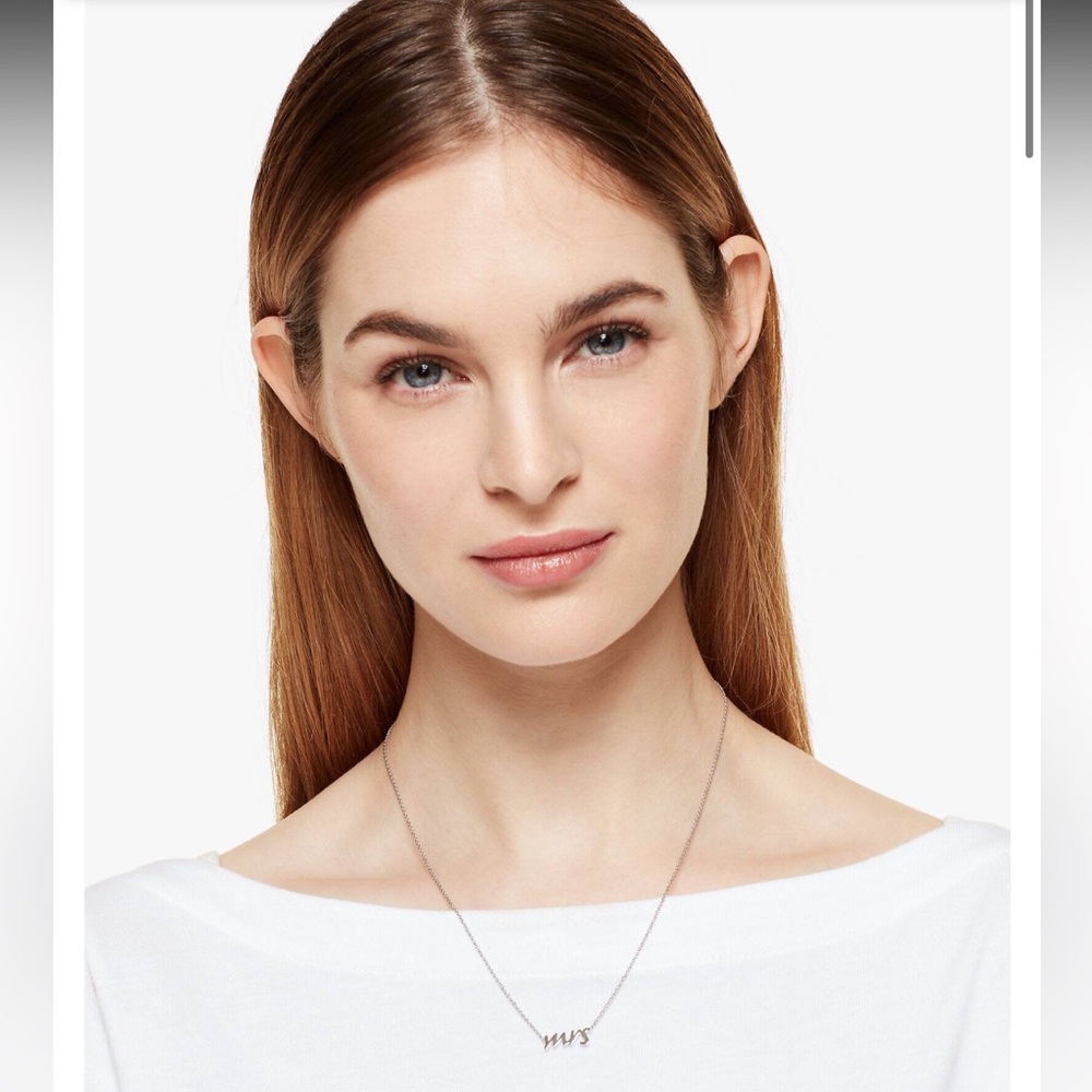Say Yes Mrs. Necklace Kate Spade Silver